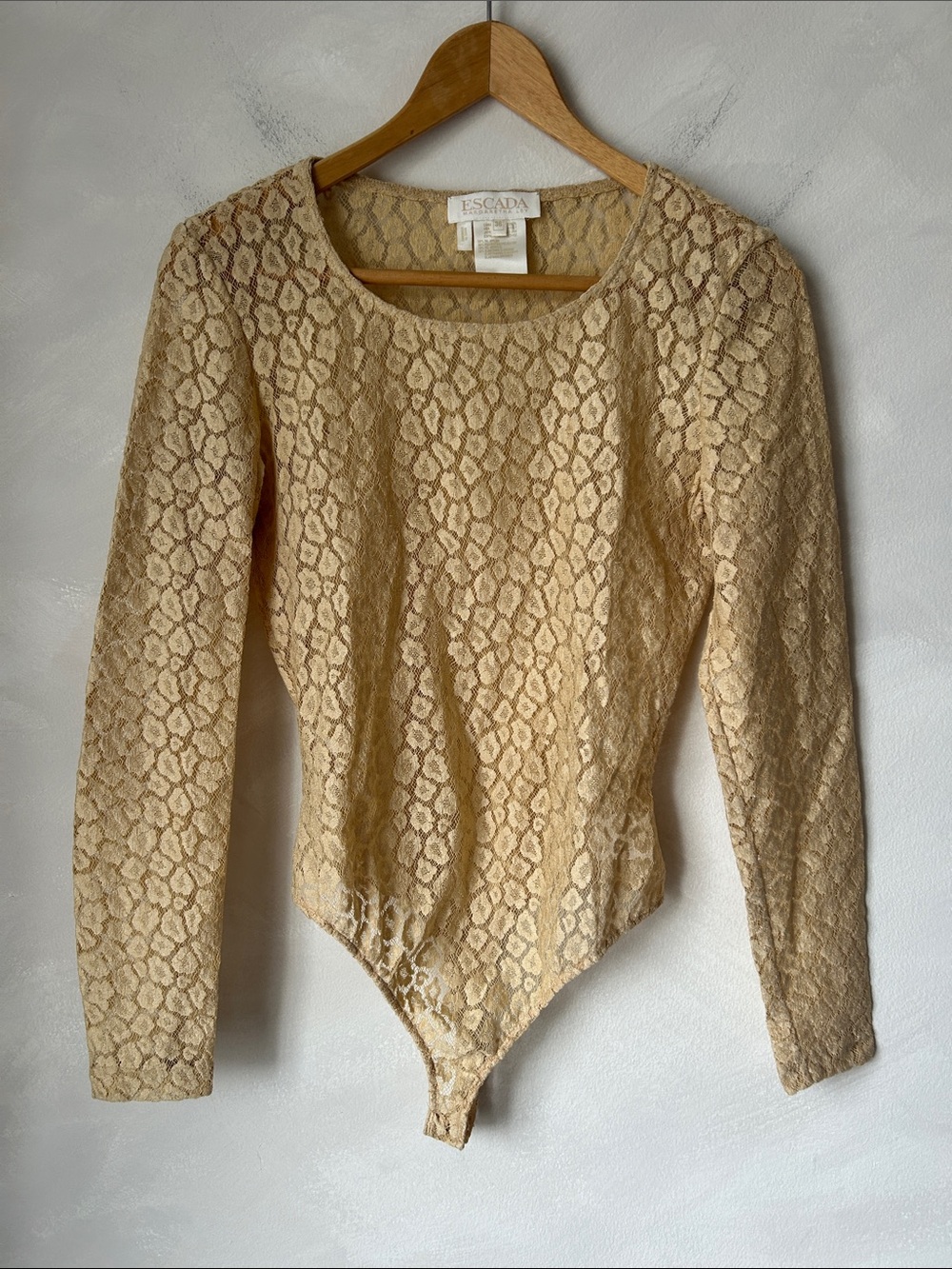 ESCADA Margaretha Ley Lace Leopard Body Suit European Size 36